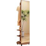 Ayaklı aynalı bağımsız gardırop, modern, 360° döndürülebilir gardırop, tam boy aynalı, 2'si 1 arada ayaklı ayna ve oturma odası, yatak odası ve gardırop için gardırop