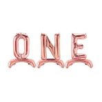 Ayaklı Büyük Boy ONE Folyo Balon 32 inç 80 cm Rose Gold