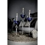 Ayaklı Diamond Cam Kandil 3'lü Set + Kandil Yağı - Amber - Seçenek 1