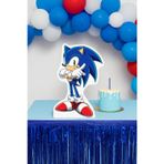 Ayaklı pano Sonic Boom 33X24 cm Mavi Kirpi Doğum Günü Masa Dekoru Çocuk Odası Süsü