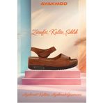 Ayakmod 07-109RR Taba Kadın Anatomik Sandalet