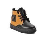 Ayakmod 2301003-B Siyah Camel İçi Kürklü Fermuarlı Unisex Çocuk Bot