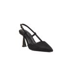 Ayakmod 459158 Z Siyah Simli Tekstil Kadın Abiye Ayakkabı Stiletto Düğün Nişan Ayakkabısı - 38