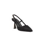 Ayakmod 459158 Z Siyah Simli Tekstil Kadın Abiye Ayakkabı Stiletto Düğün Nişan Ayakkabısı