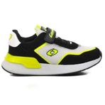 Ayakmod 730-F Siyah Beyaz Fosfor Sarı Unisex Çocuk Spor Ayakkabı