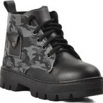 Ayakmod Arz 2301003-F Siyah Gri Kamuflaj Unisex Çocuk Bot
