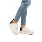 Ayakmod Beyaz Siyah Bağcıklı Unisex Spor Ayakkabı Oz-03 Z