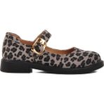 AYAKMOD Gri Leopar Desenli Kemerli Kadın Babet 572407 Z