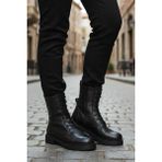 Ayakmod Premium 52682-1 Z Siyah Hakiki Deri Kadın Bot Postal - 0 - Siyah