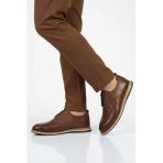 Ayakmod Premium Taba Hakiki Deri Büyük Numara Erkek Casual Ayakkabı 2555 M