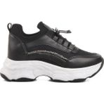 Ayakmod Siyah Yüksek Taban Kadın Sneaker 6064 Z - 39