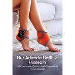 AyakSoft Isıtmalı ve Titreşimli Ayak Bileği Masaj Aleti - Dijital Ekranlı Ayak Bileği Ağrısı Rahatlatıcı Masaj Bandı