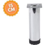 Ayarlanabilir 15 cm Bingolu Krom Metal Mobilya Ayağı, Lüks Metal Mobilya Ayak, Koltuk, Dolap, Şifonyer Ayak