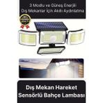 Ayarlanabilir 3 Modlu Solar Güneş Enerjili 122 Ledli Dış Mekan Için Hareket Sensörlü Bahçe Lambası
