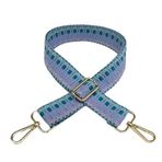 Ayarlanabilir 3,8 cm omuz askısı, el çantaları için, 80 – 130 cm, renkli çanta kemeri, altın karabinalı, yedek taşıma kayışı, örgü desenli omuz askısı, kadınlar için çanta, mavi #1
