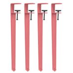 Ayarlanabilir 4 Paket FShape Metal Masa Ayakları Demir Kendin Yap NoDrill Mobilya Ayakları Sehpa Yemek Masası Konsolu için Koruma Pedleri ve Allen Anahtarı Dahil (40 cm Pembe)