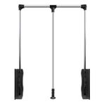 Ayarlanabilir Ağır Çekin Aşağı Dolap Çubuk Ray Askı Asılı Elbise 21.5 "49" Dolap nizer Depolama Dolap Asansör Ray Boyutu 550 700MM