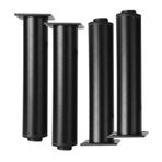 Ayarlanabilir Alüminyum Alaşımlı Mobilya Ayakları 4'lü Set (30 cm) Siyah Metal Dolap Ayakları Sehpa TV Sehpası Kanepe Banyo Dolabı Mutfak Tezgahı Bar TV Masası Destek Yükselticileri Mobilya için