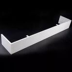 Ayarlanabilir beyaz alüminyum perde valance kutusu, tavan montajı için ray kapağı, dekoratif perde valansı, 1,2 m (3,9 ft) uzunluk, raysız.