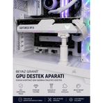 Ayarlanabilir Beyaz Granit Gpu Destek Aparatı - Ekran Kartı Tutucu Sarkma Önleyici Stand - Gpu Support