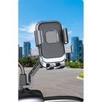 Ayarlanabilir Bisiklet Scooter Motosiklet Otomatik Tuşlu Motorsiklet Ayna Bağlantılı Telefon Tutucu