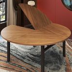 Ayarlanabilir Çok Amaçlı Katlanır Masa, Çeyrek Katlama Büyük Yuvarlak Katlanır Masa Üstü, Ahşap Yemek Masası Üstü Ayaksız, Ticari Restoran Ziyafet Yuvarlak Masalar 1,8 cm Kalınlık (Renk: Wa