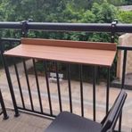 Ayarlanabilir Çok Amaçlı Katlanır Masa, Korkuluklar için Balkon Masası, Ayarlanabilir Yüksekliğe Sahip Katlanır Balkon Masası, Yüksek Bölmeli Güverte Masası, Çok Fonksiyonlu Dış Mekan Raylı Asılı Masa