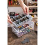 Ayarlanabilir Çok Amaçlı Plastik Organizer Kutusu, Dikiş ve Hobi Malzemeleri - Seçenek 1