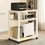 Ayarlanabilir Depolama Raflı Hareketli Yazıcı Standı Haddeleme Bilgisayar Kulesi Standı CPU Tutucu Standı Sepeti Endüstriyel Yazıcı Raf Tablosu Faks Tarayıcı Dosya Kitabı için (Natural20x12x27in)