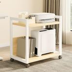 Ayarlanabilir Depolama Raflı Hareketli Yazıcı Standı Haddeleme Bilgisayar Kulesi Standı CPU Tutucu Standı Sepeti Endüstriyel Yazıcı Raf Tablosu Faks Tarayıcı Dosya Kitabı için (Natural20x16x22in)