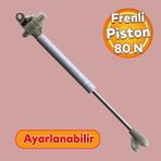 Ayarlanabilir Dolap Amortisoru Gazli Piston Kapak Hidroligi Tutacagi Kapak Yavaslatici Beyaz 80 N