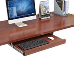 Ayarlanabilir Ergonomik Klavye Tepsisi Klavyeler ve Fareler için Sürgülü Depolama Rafı Kolay Kurulum Konfor ve Verimlilik için Bilek Destek Braketi İçerir