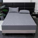 Ayarlanabilir Gri Lastikli Çarşaf 135x200 cm 3D Tasarım Yumuşak Polyester ve Pamuk Karışımı Gölgelik ve Su Yatakları için Mükemmel Lüks Yatak Örtüsü Temel