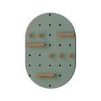 Ayarlanabilir Kanca ve Raflı Modüler Duvara Monte Pegboard Kiti - Yatak Odası Ofis ve Çalışma Odası için Çok Yönlü Depolama - 40x60 cm Yeşil Paneller