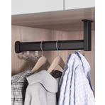 Ayarlanabilir L-Shape Elbise Rayı, 15-140cm Uzun Metal Konfeksiyon Çubuğu, Komple Set, Genişletilebilir Gardırop Elbise Askısı, Yerden Tasarruflu Depolama Çözümleri için Mükemmel.