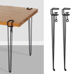 Ayarlanabilir Metal Masa Ayakları F-Kelepçe 75 cm 2 parça - Kendin Yap Sehpa Mobilya Ayakları Yumruksuz Tasarım Konsol ve Modern Ev Dekoru için Mükemmel
