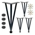 Ayarlanabilir Metal Masa Ayakları Yemek Kahve ve Masa Masaları için 4 Parça Yedek Ayaklar 20 cm/7,8 inç Siyah Özelleştirilebilir Yükseklik Çözümleri için Mükemmel