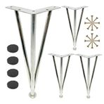 Ayarlanabilir Metal Masa Ayakları - Yemek Masası Sehpa Masa için 4 Paket Yedek Ayak Yüksekliği 10-40 cm Gümüş Kaplama 35 cm/13,7 inç Kendin Yap Mobilyaları için Mükemmel