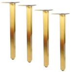 Ayarlanabilir metal mobilya ayakları, 4'lü set, paslanmaz çelik kare boru masa ayakları, dolap, kanepe, sehpa, televizyon sehpası için, siyah, 75 x 7,2 cm, vidalar dahil