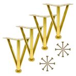 Ayarlanabilir Metal Saç Tokası Ayak Seti 4 Siyah/Altın/Gümüş Yedek Mobilya Ayakları Kanepeler Dolaplar için Kendin Yap 30 cm (11,8 inç) Yükseklik Vidalar Dahil