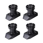 Ayarlanabilir Mobilya Ayakları 8 cm Plastik Ayaklar - Mutfak Dolabı Bacak Uzatıcıları - 4'lü Paket - Gelişmiş Stabilite ve Yükseklik Ayarı için Siyah Mobilya Yükselticileri