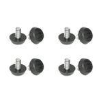 Ayarlanabilir Mobilya Ayakları 8 mm x 20 mm Siyah Sandalye Ayak Kapakları 8'li Set Plastik Mobilya Ayakları Kaymaz Masa Ayağı Stabilite için İpuçları Ev ve Ofis için Mükemmel
