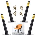 Ayarlanabilir Mobilya Ayakları Metal Masa Ayakları 10-50 cm 4 Paket Yedek Ayaklar Vidalar ile DIY Mobilya Ayakları Masalar ve Dolaplar için Altın/Siyah Kaplama