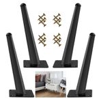 Ayarlanabilir Mobilya Ayakları Metal Masa Ayakları 10-50 cm 4'lü Paket Yedek Ayaklar Vidalar ile DIY Siyah Mobilya Bacak Destekleri Masalar ve Dolaplar için