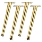 Ayarlanabilir Mobilya Ayakları Metal Yedek Ayaklar Dolaplar için Konik Eğimli Tasarım Kanepeler Masalar - 4'lü Set (Boyut: 20 cm/8 inç) - Altın Kaplama