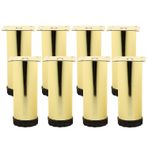 Ayarlanabilir Mobilya Kanepe Baza Koltuk Metal Destek Yükseltici Ayağı 12 cm Gold Ayakları 8 Adet