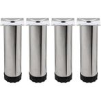Ayarlanabilir Mobilya Kayarlanabilir Mobilya Kanepe Baza Koltuk Metal Destek Yukseltici Ayagi 10 Cm Krom Ayaklari (4 Adet)