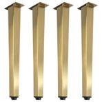 Ayarlanabilir Paslanmaz Çelik Masa Ayakları - Sehpa, TV Sehpası, Kanepe ve Yan Masalar için 4 adet Konik Metal Ayaklar - Kolay Kurulum için Ücretsiz Vidalarla 32,5 cm (2,8 inç)