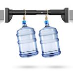 Ayarlanabilir Perde Çubuğu 410CM-500CM, Matkapsız, Paslanmaz Çelik Gergi Duş Çubuğu, Kaymaz, Genişletilebilir, Banyo, Pencere, Dolap veya Kapı için Kelepçe Çubuğu.
