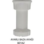 Ayarlanabilir Plastik Baza Ayağı 10-15 Cm, Beyaz, Çok Amaçlı Dolap Ayağı - 1 Adet